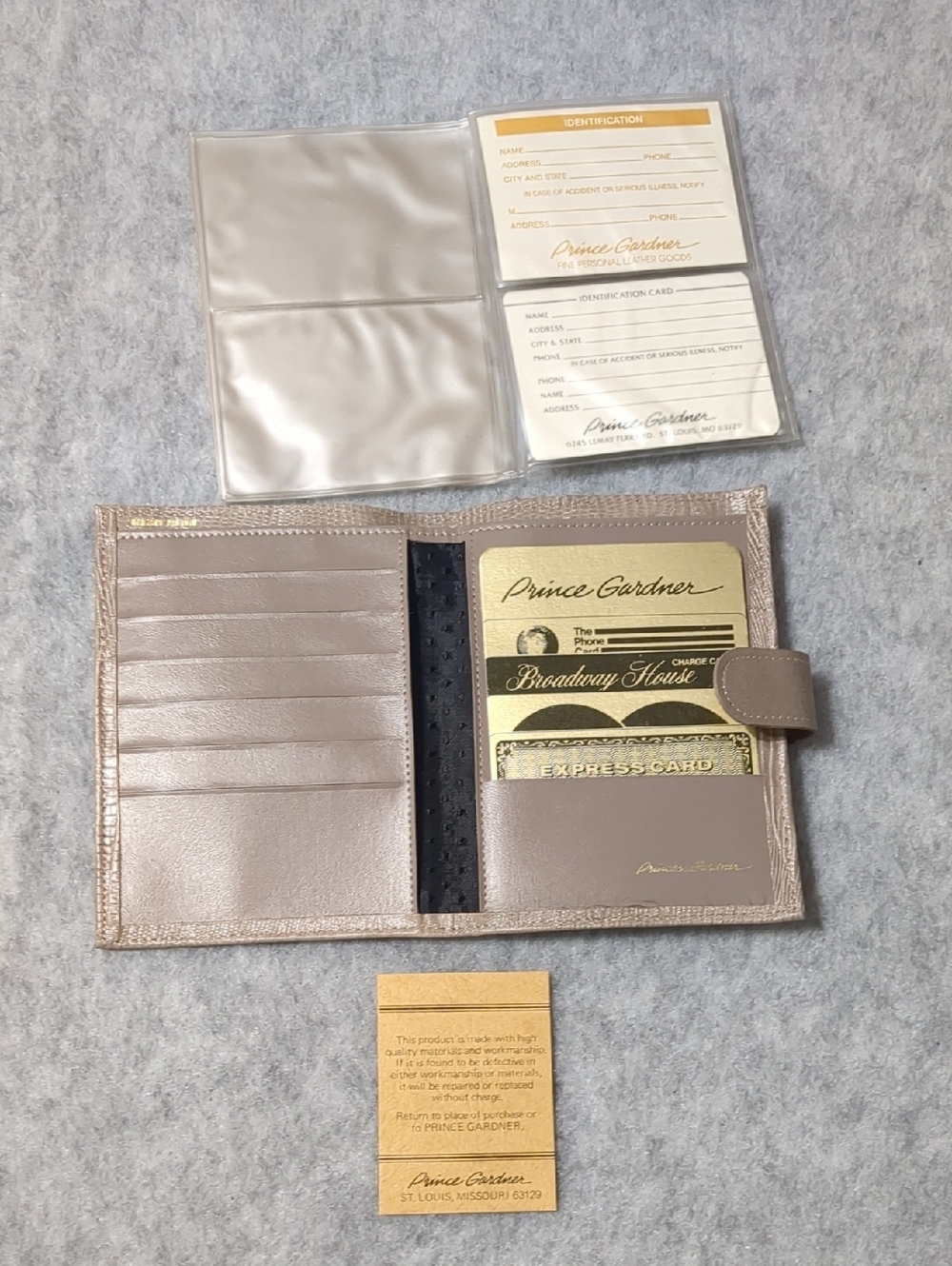 Princess Gardner skinpig leather vintage wallet Credit card Secretary NWT - Picture 7 of 13